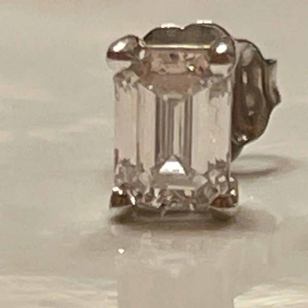 IGI Certified Emerald Cut Laboratory Grown Diamond Earrings 14K WG 1CTW NWT - Picture 4 of 9